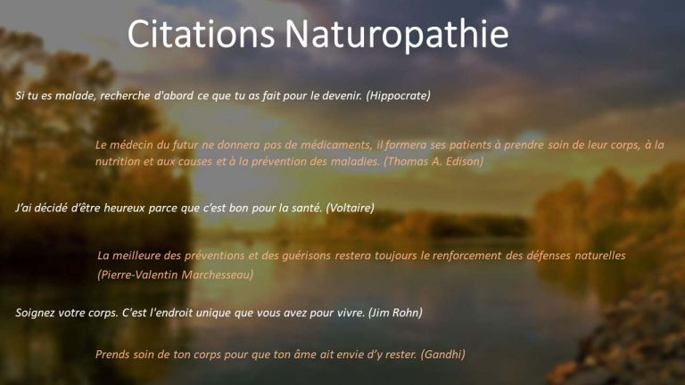 Quelques citations en naturopathie